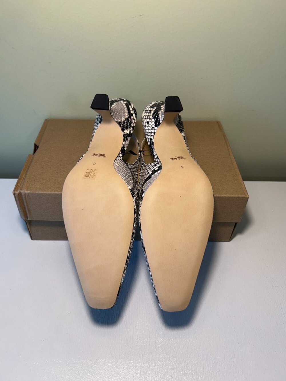 Coach Women's Slingback Heel With Snake Print - Picture 11 of 14